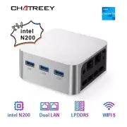Mini PC Intel N200/N100 SSD Windows 11 Computer Dual LAN Three HD Wifi 5