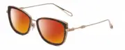 Chopard VCH256M Women's Cateye Polarized Sunglasses in Brown Tortoise/Gold 53 mm
