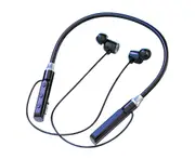 Wireless Earphone Mega Bass Intelligent Noise Cancelling IPX5 Waterproof Bluetooth-compatible5.2 Neckband Stereo Sports Earbud for Doing Sports - Black