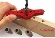 Jig Hole Self Centering Drill guide Woodworking pocket Locator Dowelling wood