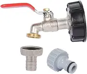 IBC Tank Adapter 1/2" Connector Adapter Fittings Tool S60X6 Yard Garden Water Tap Hose with 1/2" Hose Water Storage Tank IBC Leakproof Replacement Fitting Parts (Red)