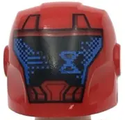 Lego New Red Minifigure Headgear Helmet Armor Plates Ear Protectors Part