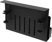 Laptop Storage Holder Desk Laptop Stand File Organizer Under Shelf Storage Basket Mesh Design Storage Rack Document Holder Carbon Steel Black