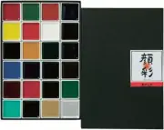Akashiya Japanese Gansai Watercolor Palette Box 24 Color Set AP260-24V