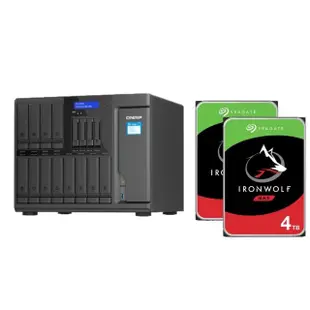 【QNAP 威聯通】搭希捷 4TB x2 ★ TS-1655-8G 16Bay NAS 網路儲存伺服器