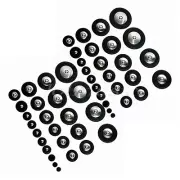 2 Set Professional Genuine Lether Alto Saxophone Pad Set Black Sax Pads Parts