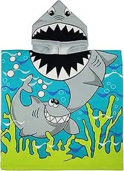 Children's Bath Towels, Hooded Towels for Kids Shark Pattern Soft Children's Hooded Poncho Towel Absorbent Beach Bath Towels for Boys Girls 24x47 inch