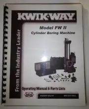 KWIK WAY FW II Cylinder Boring Bar Manual