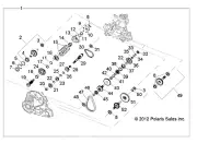 Polaris Output Shaft, Genuine OEM Part 2204329, Qty 1