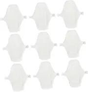 Ipetboom 9pcs 1 Washable Sanitary Pads Cloth Menstrual Pads Reusable Lining for Uses White Feminine Care