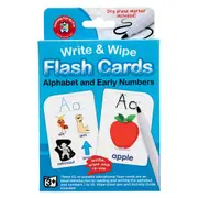 Learning Can Be Fun - Write & Wipe Alphabet Flash Cards with Marker