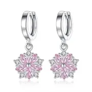 2PCS Silver plating Earrings Jewelry Woman Fashion Retro Flower Style Hot Earrings