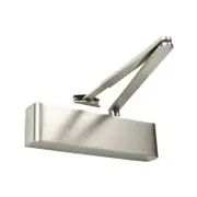 Zanda 55mm Brushed Nickel Slimline Closer Cover & Flat Bar Armset Door Closer