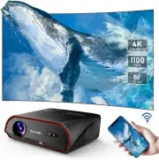 Ultra HD 4K HDR Projector with Android OS 14300 Lumens High Brightness Daylight