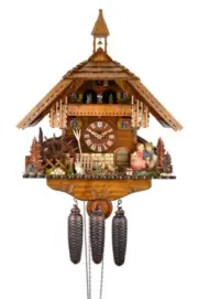 cuckoo clock black forest 6 day original germany music Kissing Couple