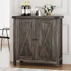 Buffet Cabinet Farmhouse Storage Cabinet with Doors and Shelves, Buffets and Sid