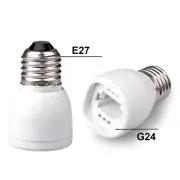 100pcs E27 to G24 Halogen Light Bulb Lamp Adapter Socket Base Converter Holder