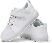 [LUFFYMOMO] Girls Casual Sneakers Slip on Comfortable Walking Shoes Sparkle Glitter Fashion Sneakers (Toddler/Little Kids)