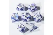 Dudley's Gallery - Porcelain Beauty Sharp Edge Resin Dice Set