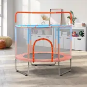 Mazam 60 Inch Trampoline Kids Trampolines Enclosure Safety Net Horizontal Bar