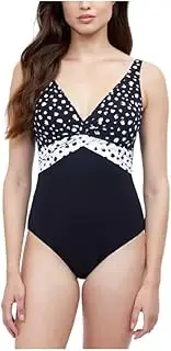 [Profile by Gottex] Women's Tutti Frutti V-Neck Low Back One Piece Swimsuit