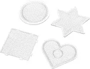 ERINGOGO 4-in-1 Pindou Template Kit Boys and Beads Plastic Pegboard Educational Toy Fuse Beads Boards for Boys and Girls