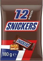 Snickers Milk Chocolate Fun Size Party Share Bag 180 g (12-Piece Set)