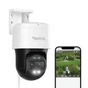 PTZ Security Camera System 4K, IP PoE 360 Camera with Dual-Lens, Auto 6X
