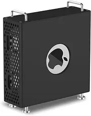 Aluminum Case for Mac mini M4 & M4 Pro – Chassis Enclosure Stand, Side Vent Cooling, Protective Padding – Sleek Premium Design, Perfect for Desk Decor & Setup – A Great Accessory (Black)