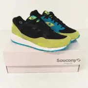 Saucony Men's Shadow 6000 Mushroom Pack Low Top Sneakers - Black/Neon - US10.5