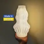 Mid Century Modern Table Lamp Art Deco USB Warm White Desk Bedside 3D Printed