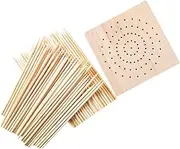 OHPHCALL 1 Set Clay Drying Table Doll Rack Cartoon Model Holder Reusable Skewer Peg Board Stand Pottery Drying Rack Cake Doll Stand Clay Wedging Board Clay Figure Stand Clay Base Beige Wood