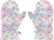[Joisal] Adorable Unicorn Pastel Kids Gloves for Cold Weather, Big Kids Gloves, Ideal for Cold Weather, Kids Gloves 5 Year Old, Medium, Adorable Unicorn Pastel