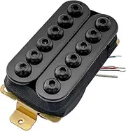 Artec HIVB Invader Style Uncovered Adjustable Hexagonal Poles Ceramic Humbucker Electric Guitar Neck Pickup 8.4K, Black