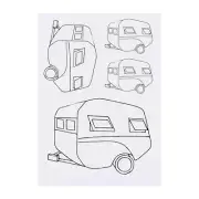 4 x 'Vintage Caravan' Temporary Tattoos (TO00012804)