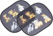 Zerodeko 2Pcs Cartoon Car Window Sunshade Protector Decals Electrostatic Adherence for Upgrade Maximum UV Protection Easy to Install Fits All Vehicle Windows