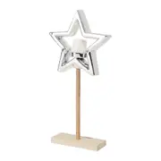 Bergen Timber Ceramic Star Votive 37cm