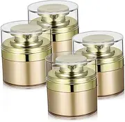 FOMIYES 4pcs Airless Pump Bottles for Creams Lotions Refillable Moisturizer Dispenser Jars Travel-friendly Empty Containers for Skincare Cosmetics Leak Design