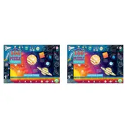 2x 100pc eeBoo Jigsaw Puzzle Solar System 45x68cm Kids Educational Game 5y+
