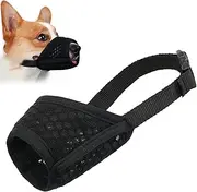 Soft Mesh Adjustable Breathable Dog Muzzle for Anti-Biting & Anti-Barking, Lightweight Dog Mouth Cover Allows Panting & Drinking – Comfort Fit for Long Snout Dogs (XXS)