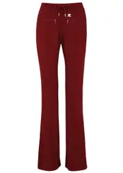 Courrèges Logo Flared Jersey Sweatpants - Red - XS (UK6 / XS) XS (UK6 / XS)