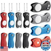 Poen 12 Pcs Golf Divot Tool Golf Repair Tool with Magnetic Ball Marker and Po