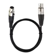 3-Pin Mini XLR Female to XLR Female Lavalier Microphone Cable B98