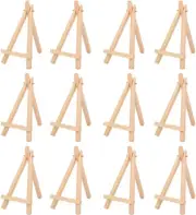 [Mini 6 Inch] Wood Easel 12 Pieces Desk Display Easel Stand Paintings Cards Pho