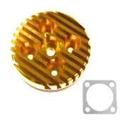 Yellow CNC Cylinder Head For Racing 49 50 66 80cc Motorized Bicycle