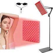 Home Tanning Lamp, 45W Tanning Machine, with Stand, Glasses, 660Nm+850nm Dual Wave, 225 High Brightness LEDs, 60° Spotlight Cup, High Efficiency Dual Driver Power Supply, for Home, Dormitory
