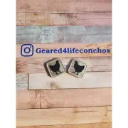 Chicken lover, crazy chicken lady , unique concho, saddle conchos, bridle saddle