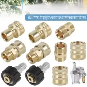 9Pcs Pressure Washer Adapter Set 5000PSI M22 to 3/8inch Quick Connect weezj