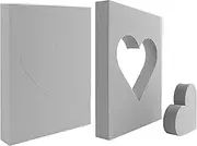 2PCS Love Hearts Stamping Foam Block Reusable Stamping Foam Grey Moldable Foam Stamps Plastic Dry Foam Stamp Pad Cut and Dry Foam Stamping Foam Block for Arts and Handicrafts Projects DIY Scrapbooking