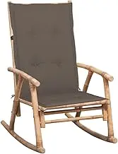 Garden Chairs, Rocking Chair with Cushion Bamboo